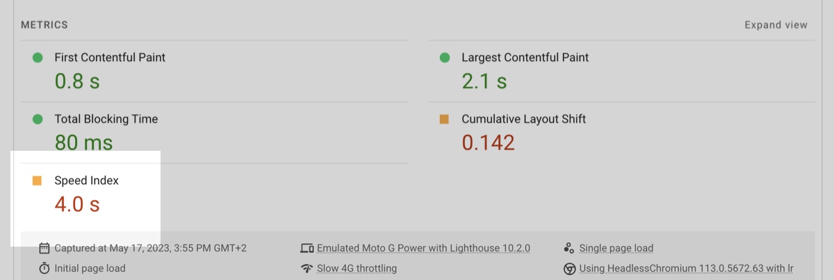 Deploying a headless CMS made with Sanity.io on Netlify's free plan and measuring page speed in Japan (1st)-4.0s