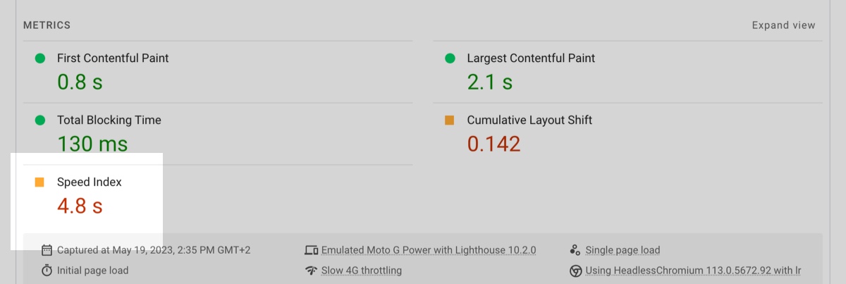 Deploying a headless CMS made with Sanity.io on Netlify's free plan and measuring page speed in Japan (2nd)-4.8s